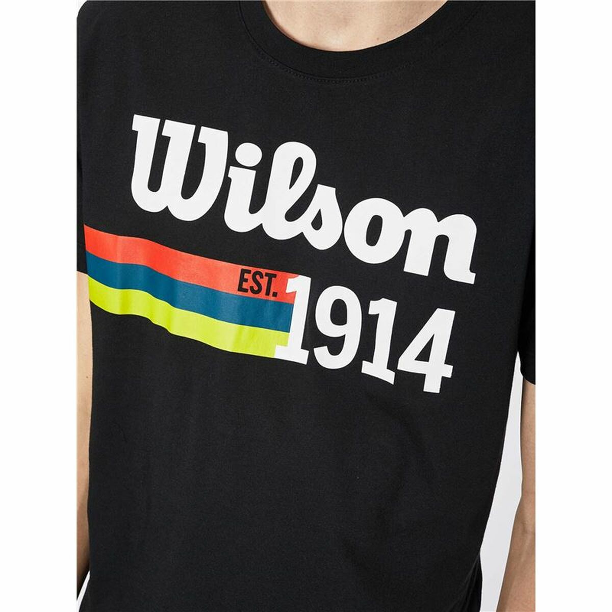 Camiseta de Manga Corta Hombre Wilson Wilson Script 14 Negro