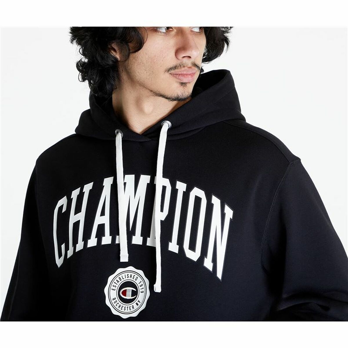 Sudadera con Capucha Hombre Champion Negro