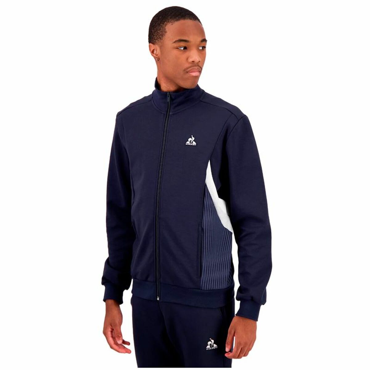 Sudadera sin Capucha Hombre Le coq sportif Heritage Fz Sweat N°1 Azul oscuro