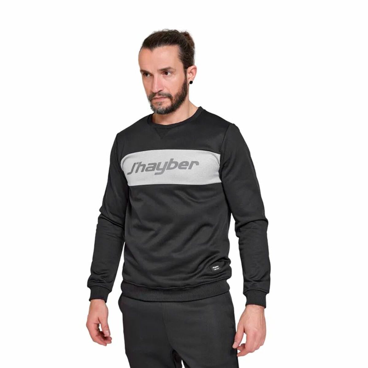 Sudadera sin Capucha Hombre J-Hayber Essential Negro