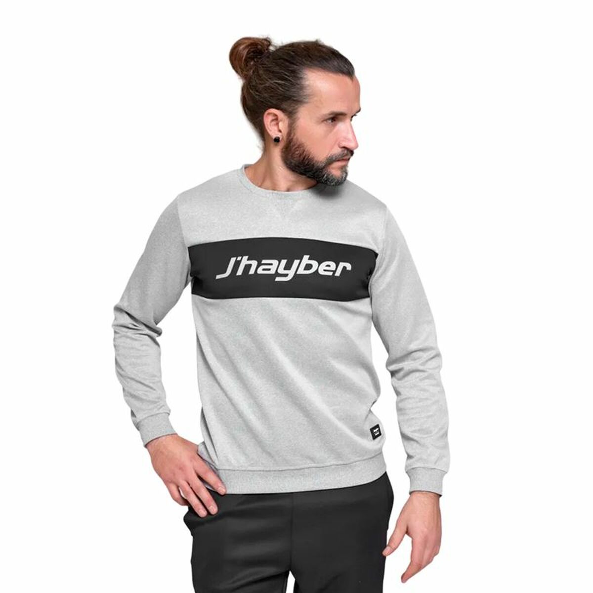 Sudadera sin Capucha Hombre J-Hayber Essential Gris claro