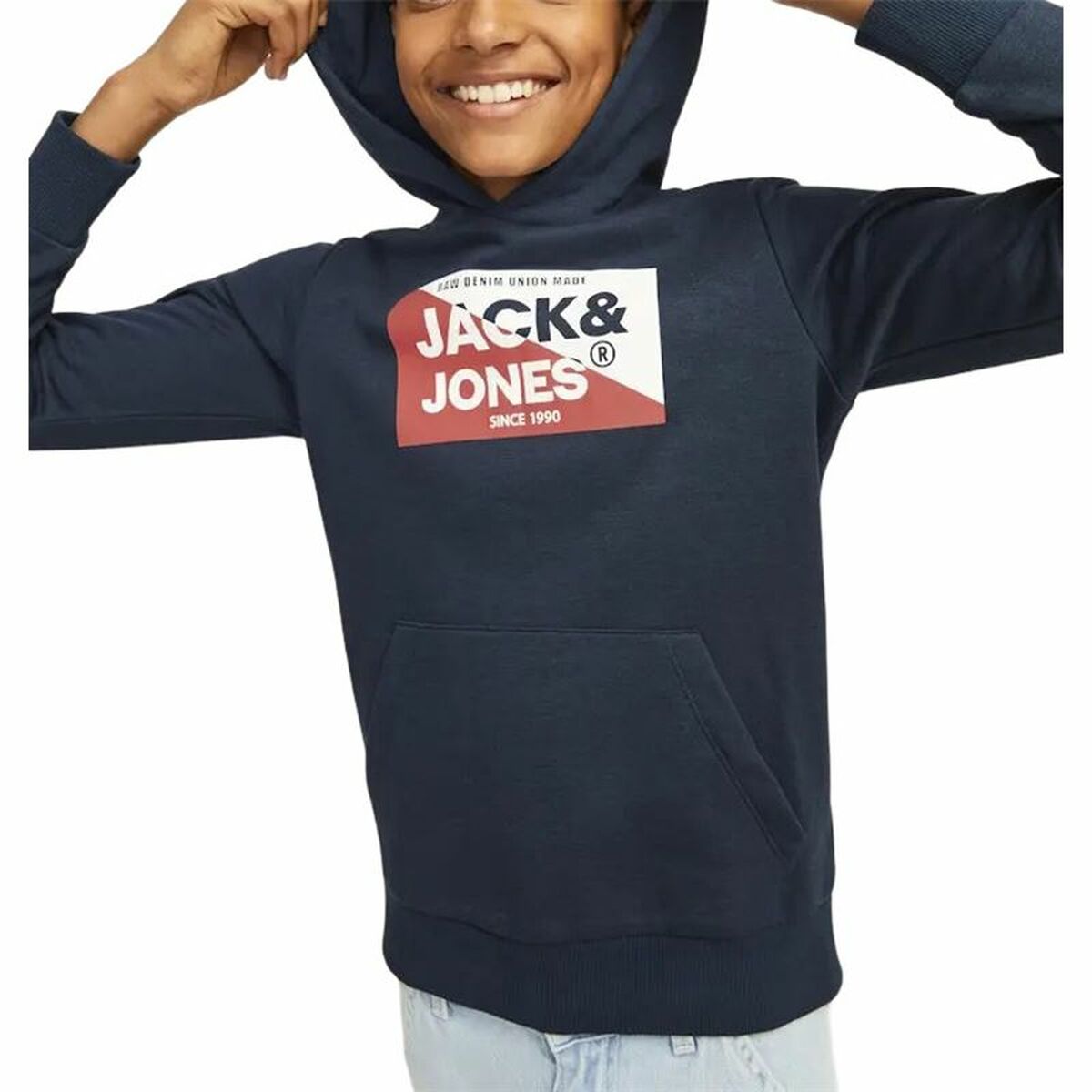 Sudadera con Capucha Hombre Jack & Jones Jjnolan Negro