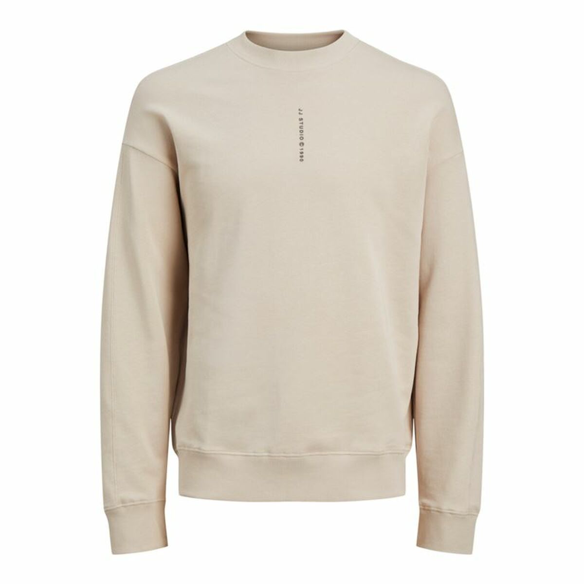 Sudadera sin Capucha Hombre Jack & Jones Jjmicah Neck Moonbeam Blanco
