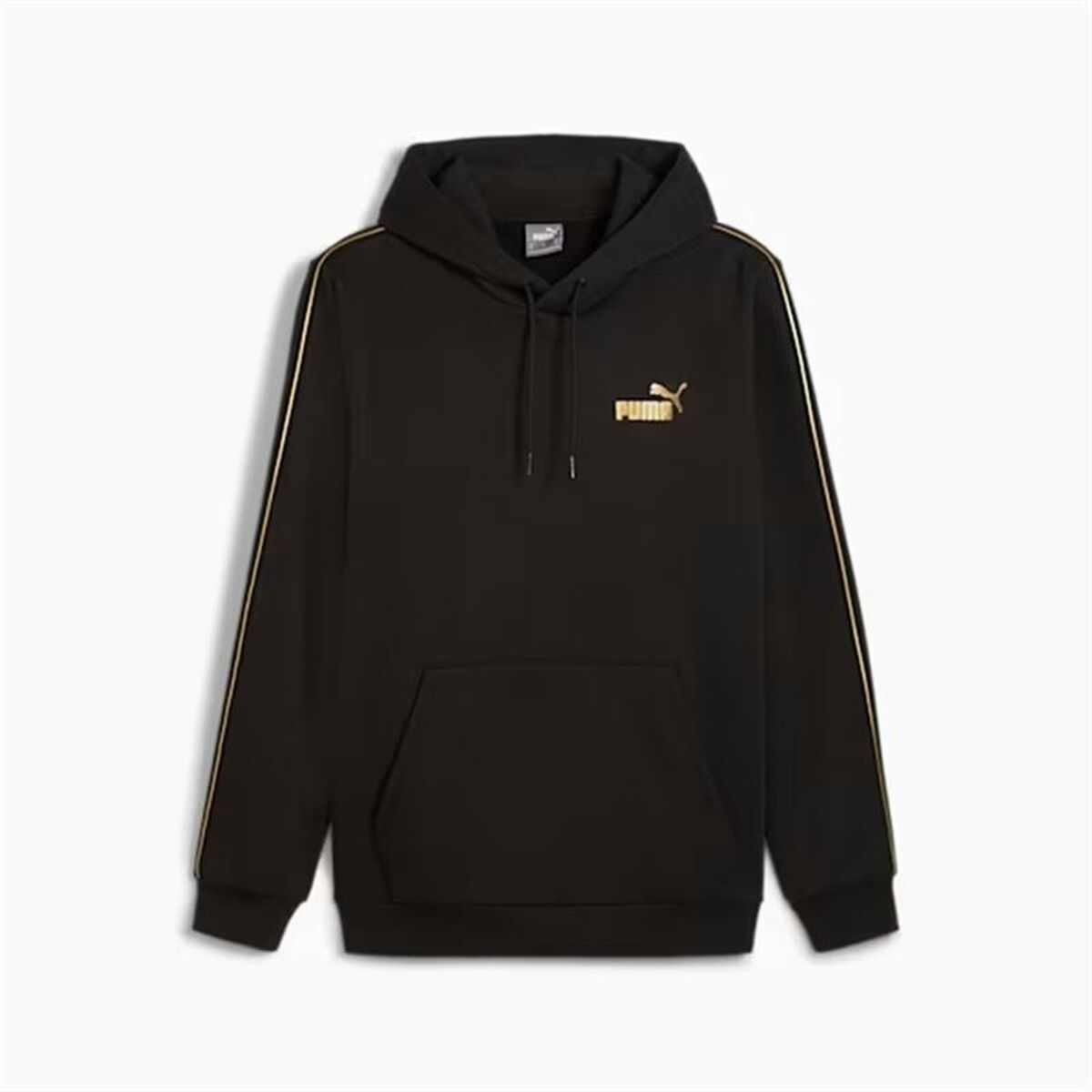 Sudadera con Capucha Hombre Puma Ess Tape Minimal Gold Fl Negro