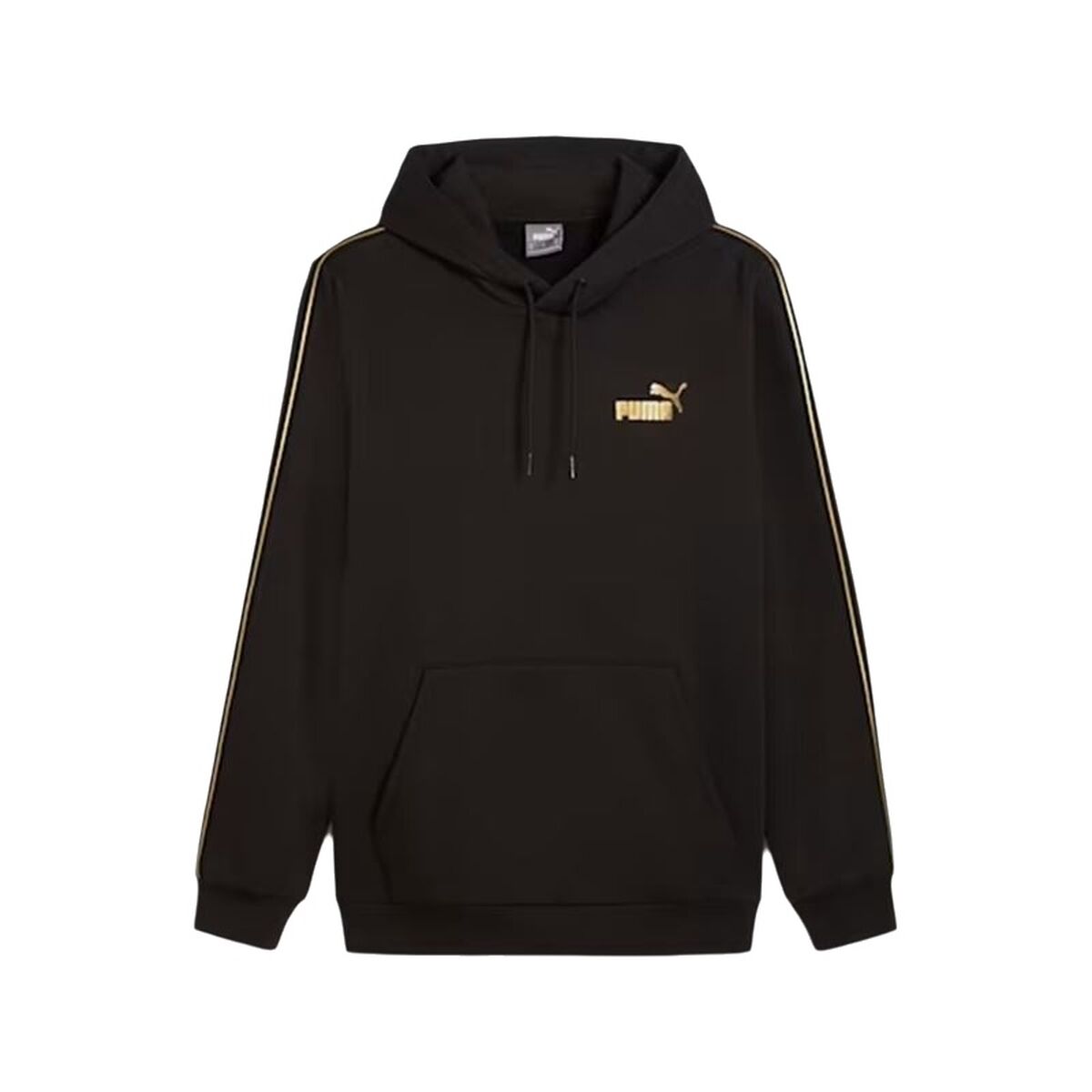 Sudadera con Capucha Hombre Puma Ess Tape Minimal Gold Fl Negro