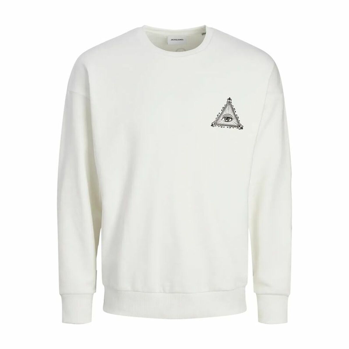 Sudadera sin Capucha Hombre Jack & Jones Jjmystic Blanco Marrón