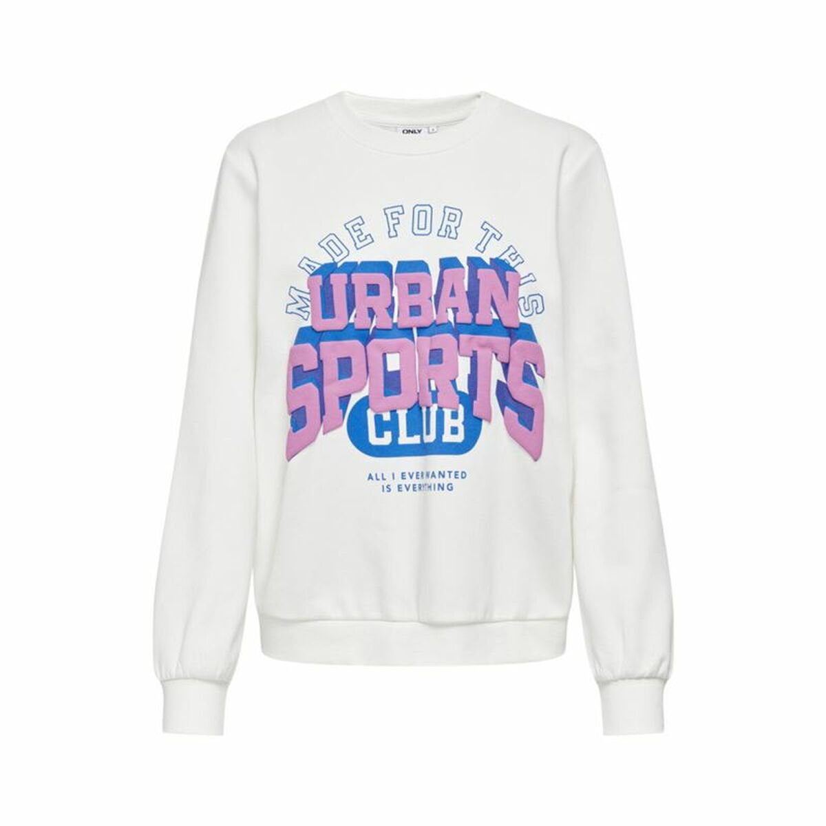 Sudadera sin Capucha Mujer Only Onlkimmie Blanco