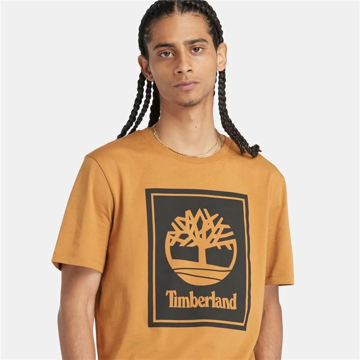 Camiseta de Manga Corta Hombre Timberland Stack Logo