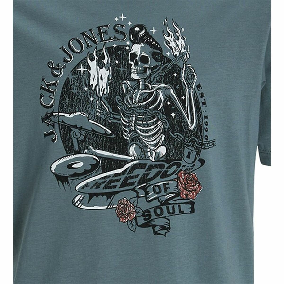 Camiseta de Manga Corta Infantil Jack & Jones skull Rock Crew