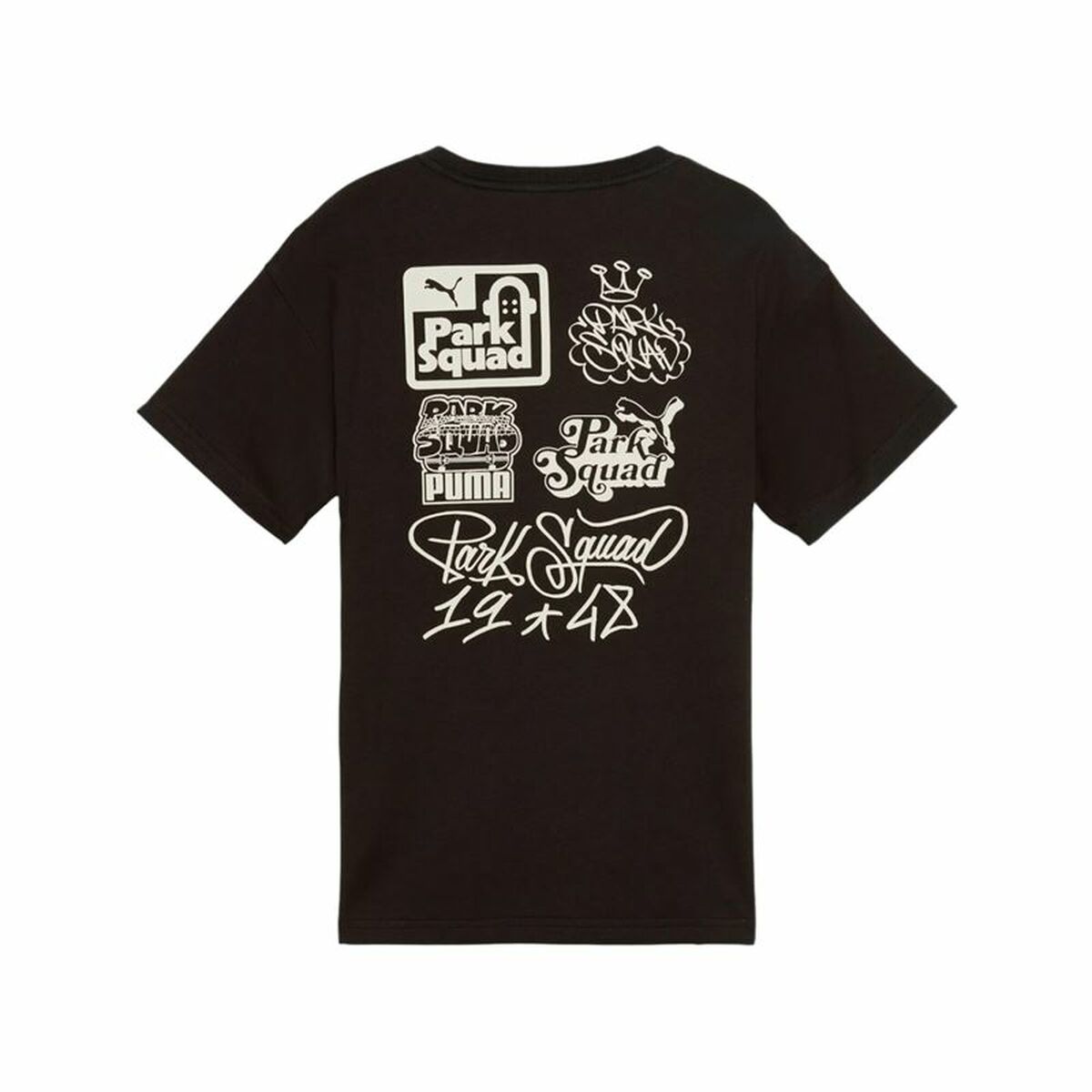 Camiseta de Manga Corta Infantil Puma Essenntials+ Mid 90S Graphic Negro