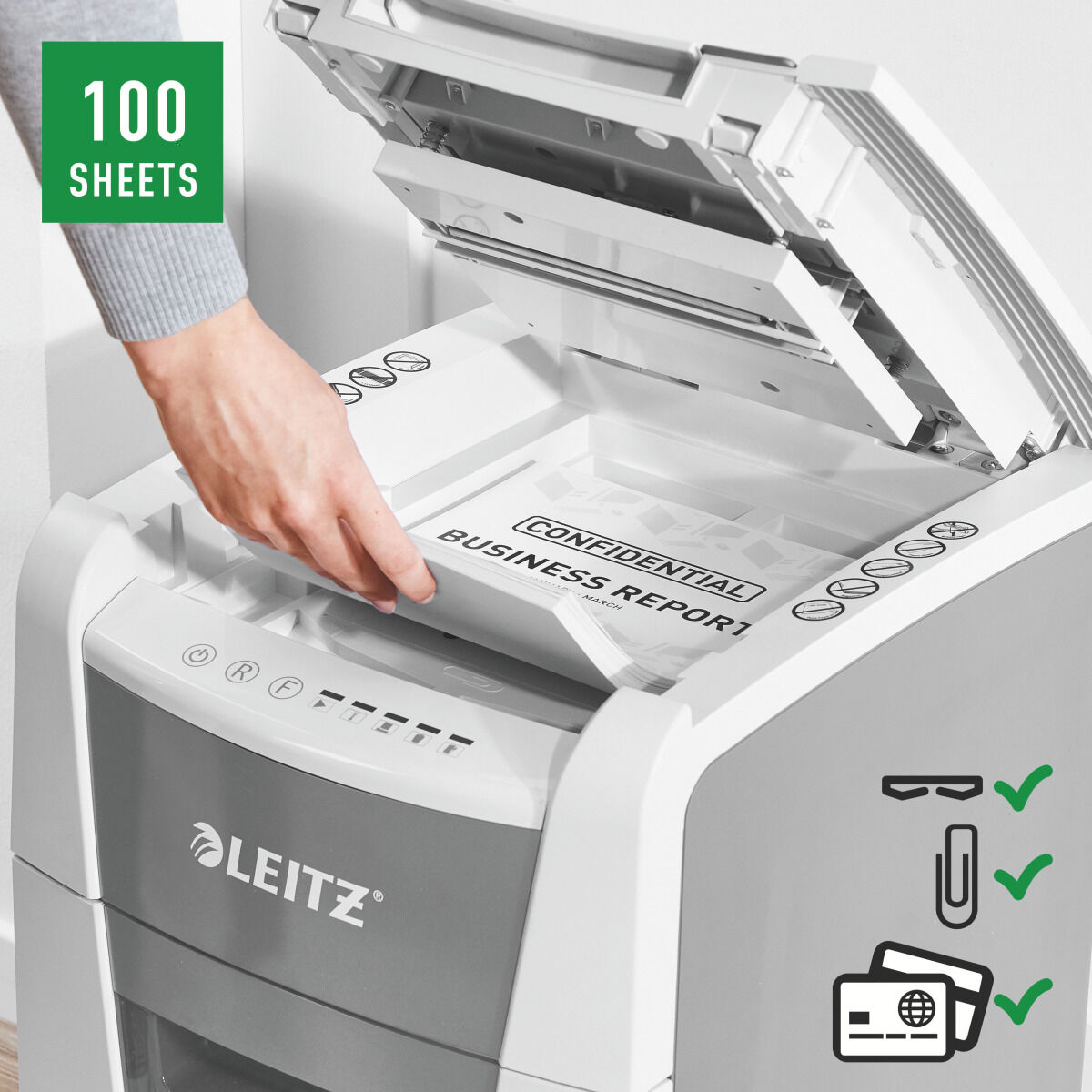 Trituradora de Papel Micro Corte Leitz IQ 100 Autofeed