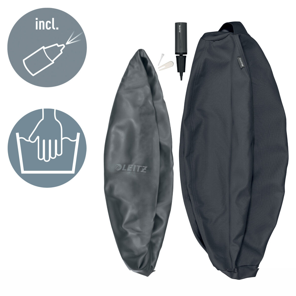 Asiento Leitz ["Ergo Active"] Gris oscuro