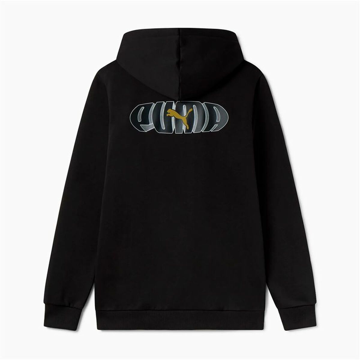 Sudadera con Capucha Hombre Puma Essentials+ Graphic Hoodie Fz Negro