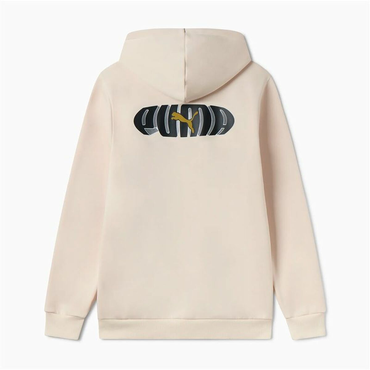 Sudadera con Capucha Hombre Puma Essentials+ Graphic Hoodie Fz Beige