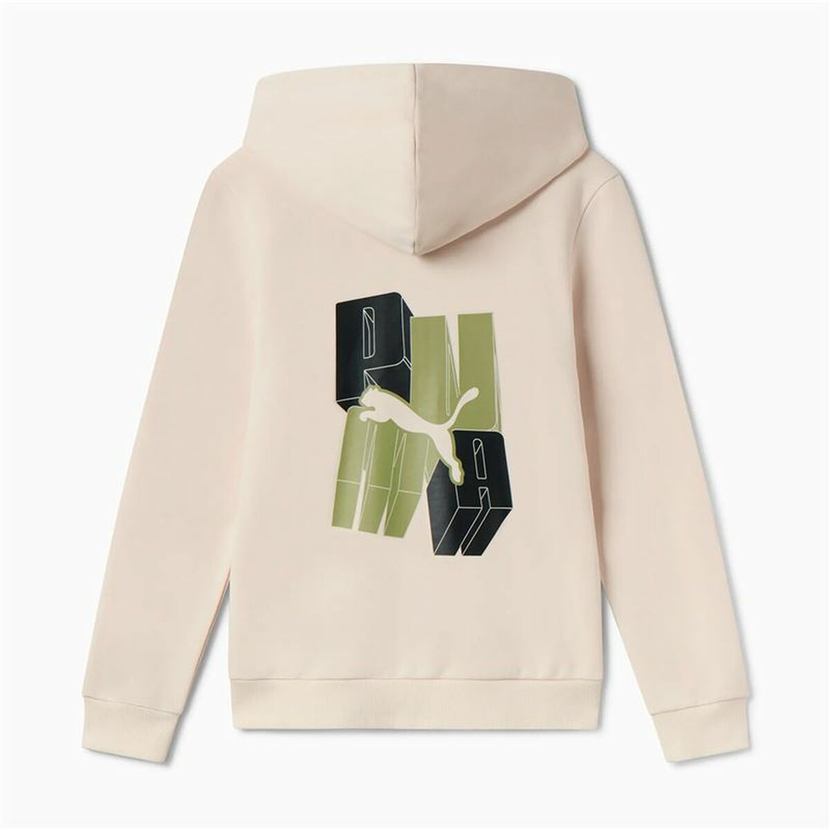 Chaqueta Infantil Puma Essentials+ Graphic Hoodie Fz Beige