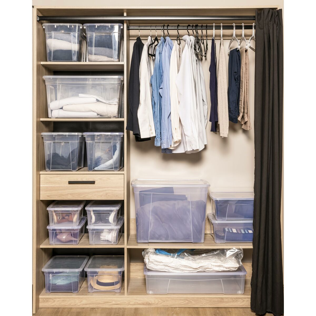 Cubo contenedor Mondex space box 4 h 34,5l Transparente Polipropileno 34,5 L 42 x 35 x 33 cm