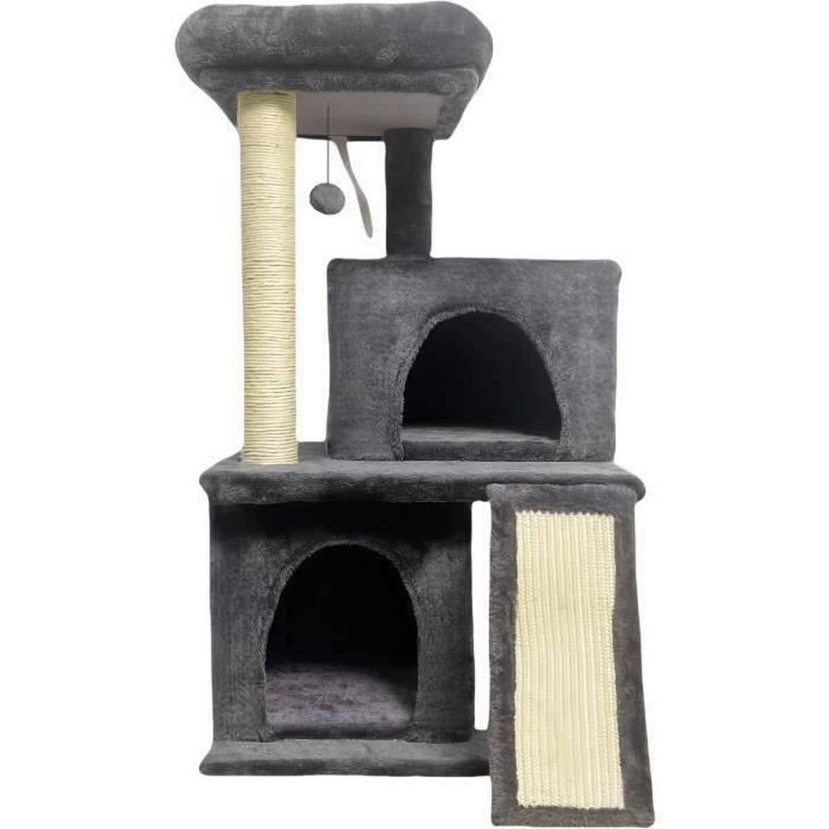 Rascador para Gatos FLOPI Dark Gris Felpa Madera (1 unidad)