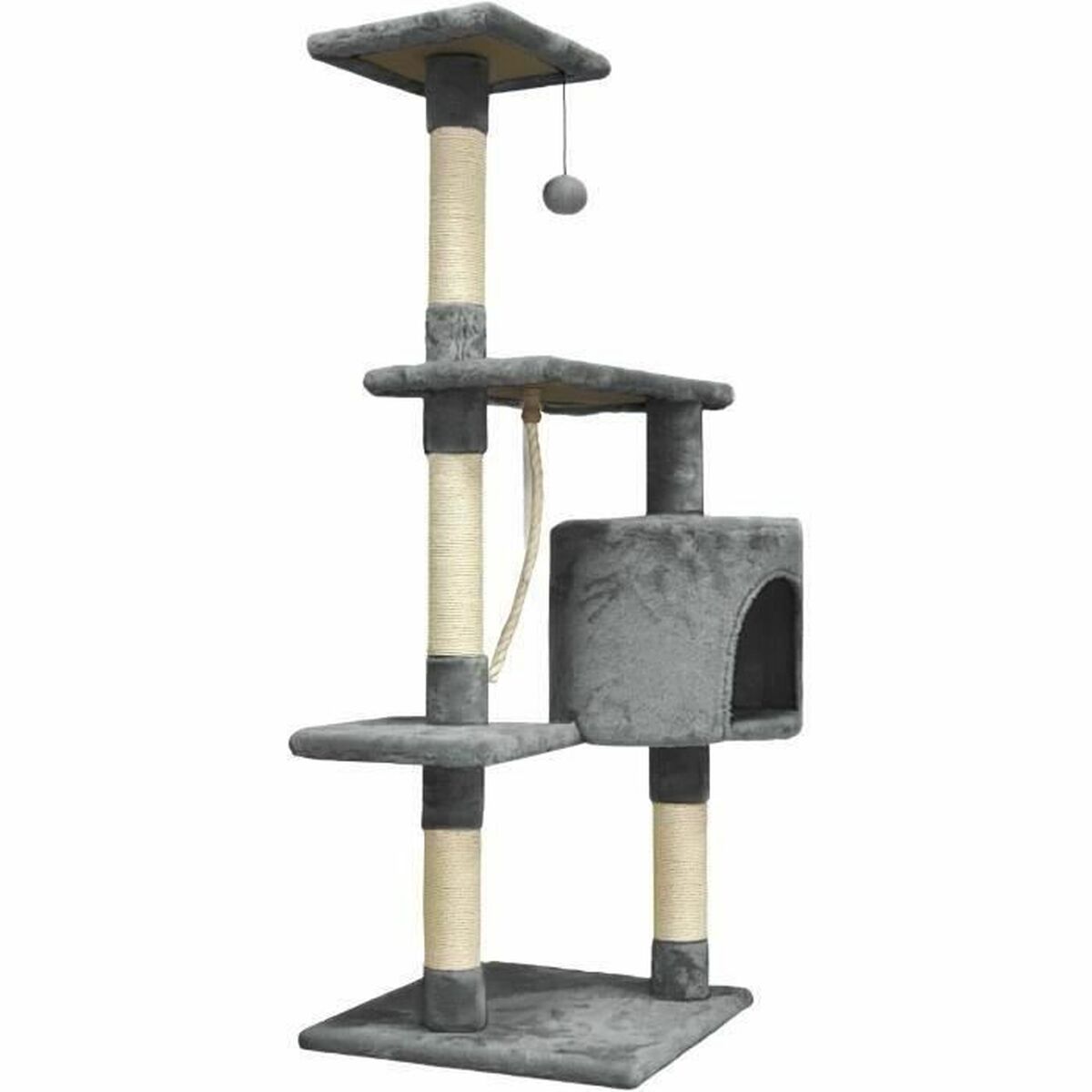 Rascador para Gatos Paloma Dark Gris Poliéster Felpa Madera (1 unidad)