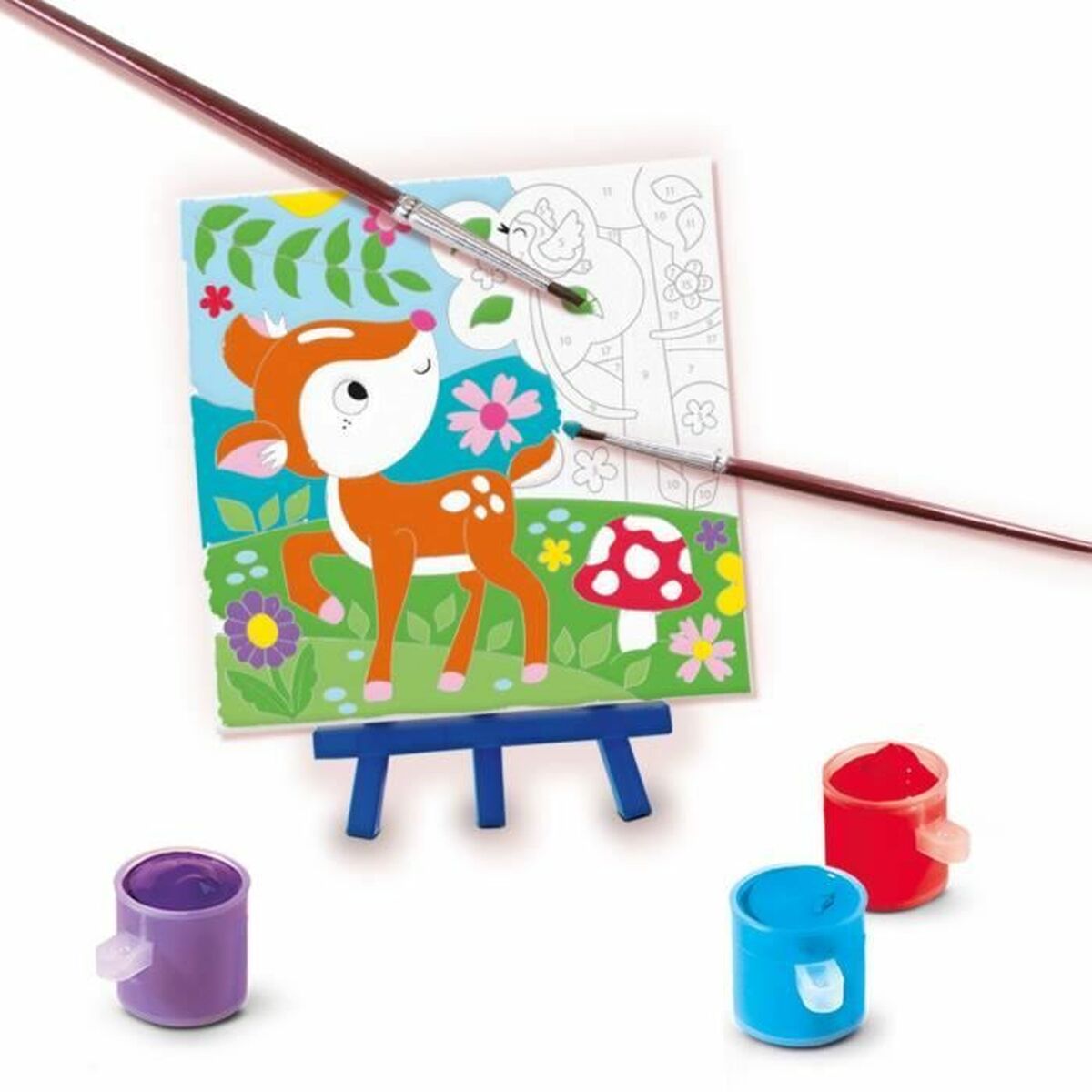 Set de Dibujo SES Creative Painting by number on canvas (3 Piezas)