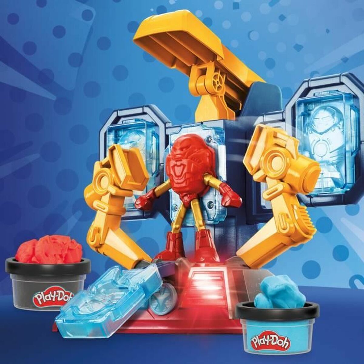 Juego de Plastilina Play-Doh Iron Man Armor Factory Amarillo