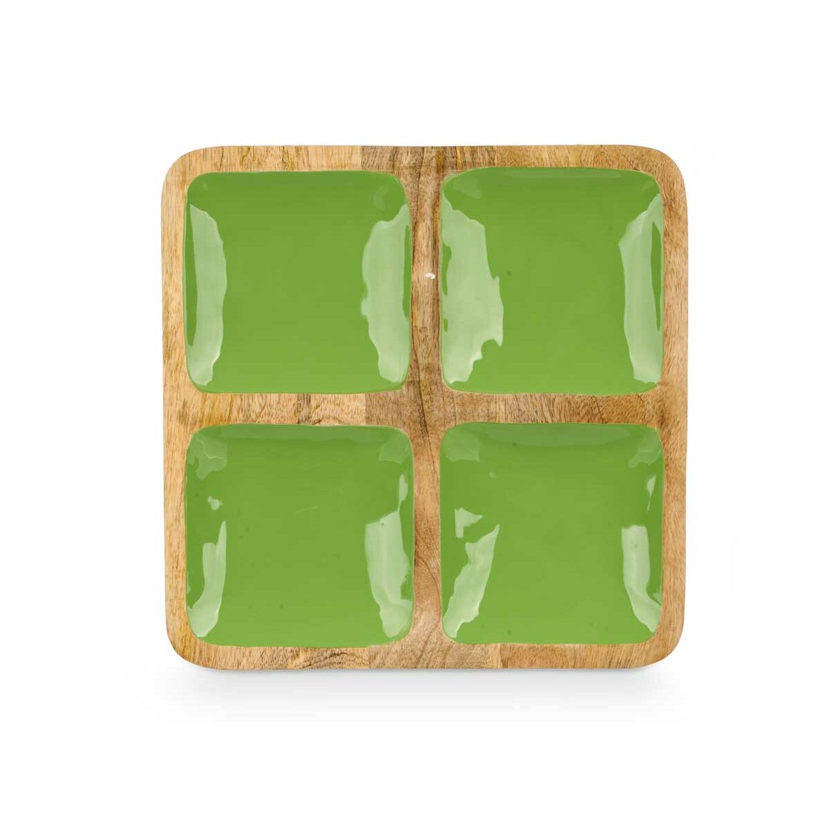 Bandeja con Compartimentos Gift Decor Verde 31 x 3 x 3 cm (6 Unidades)