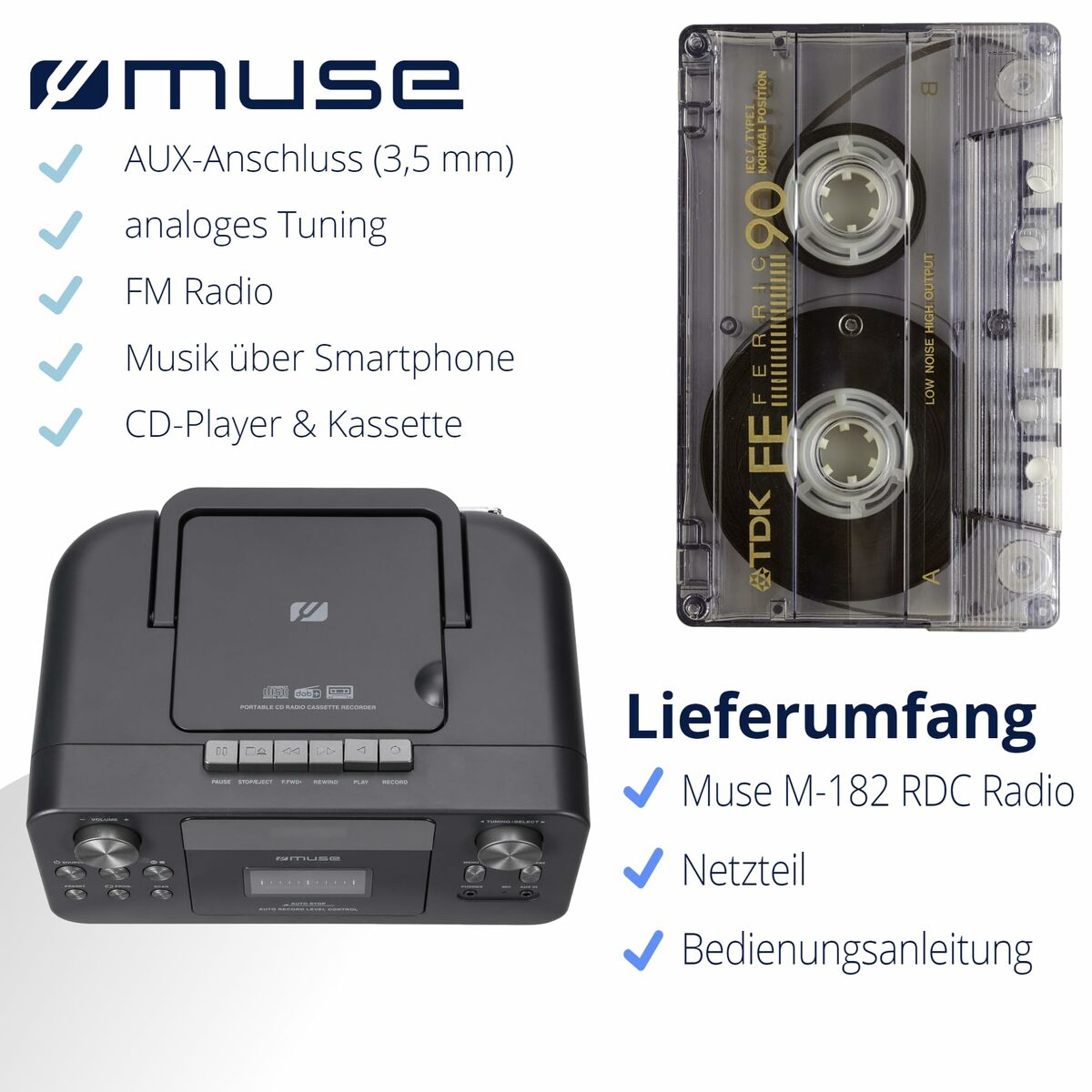 Radio Cassette Muse M-182RDC