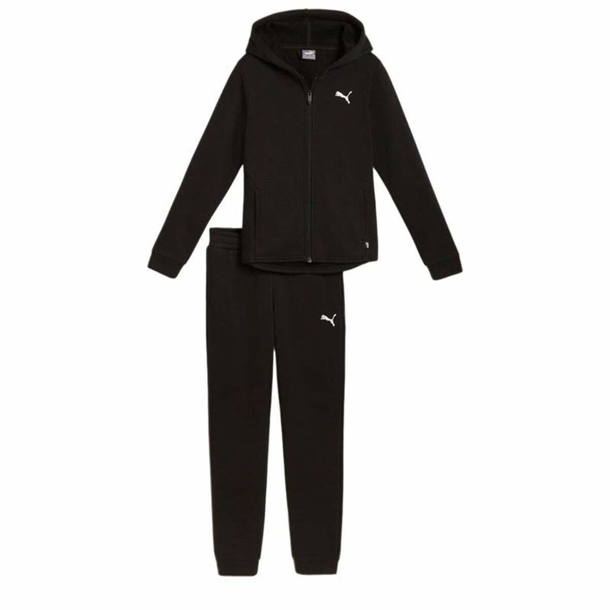 Chándal Infantil Puma Hooded Sweat Suit Flecce Cl Negro