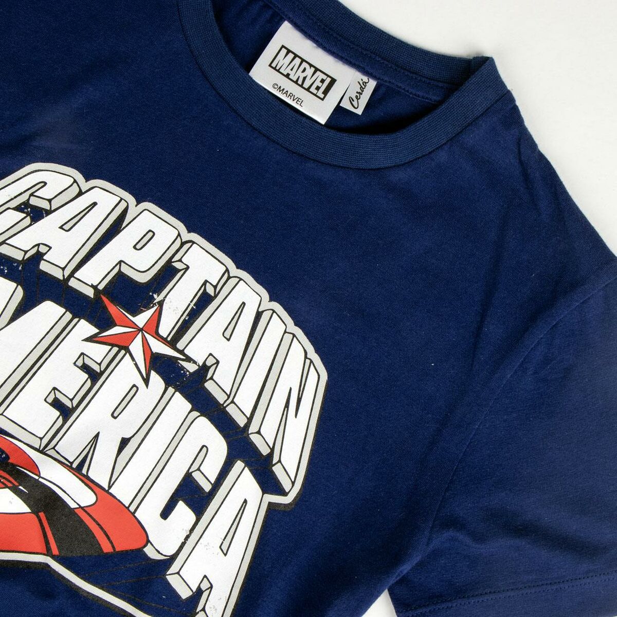 Camiseta de Manga Corta Infantil The Avengers Azul