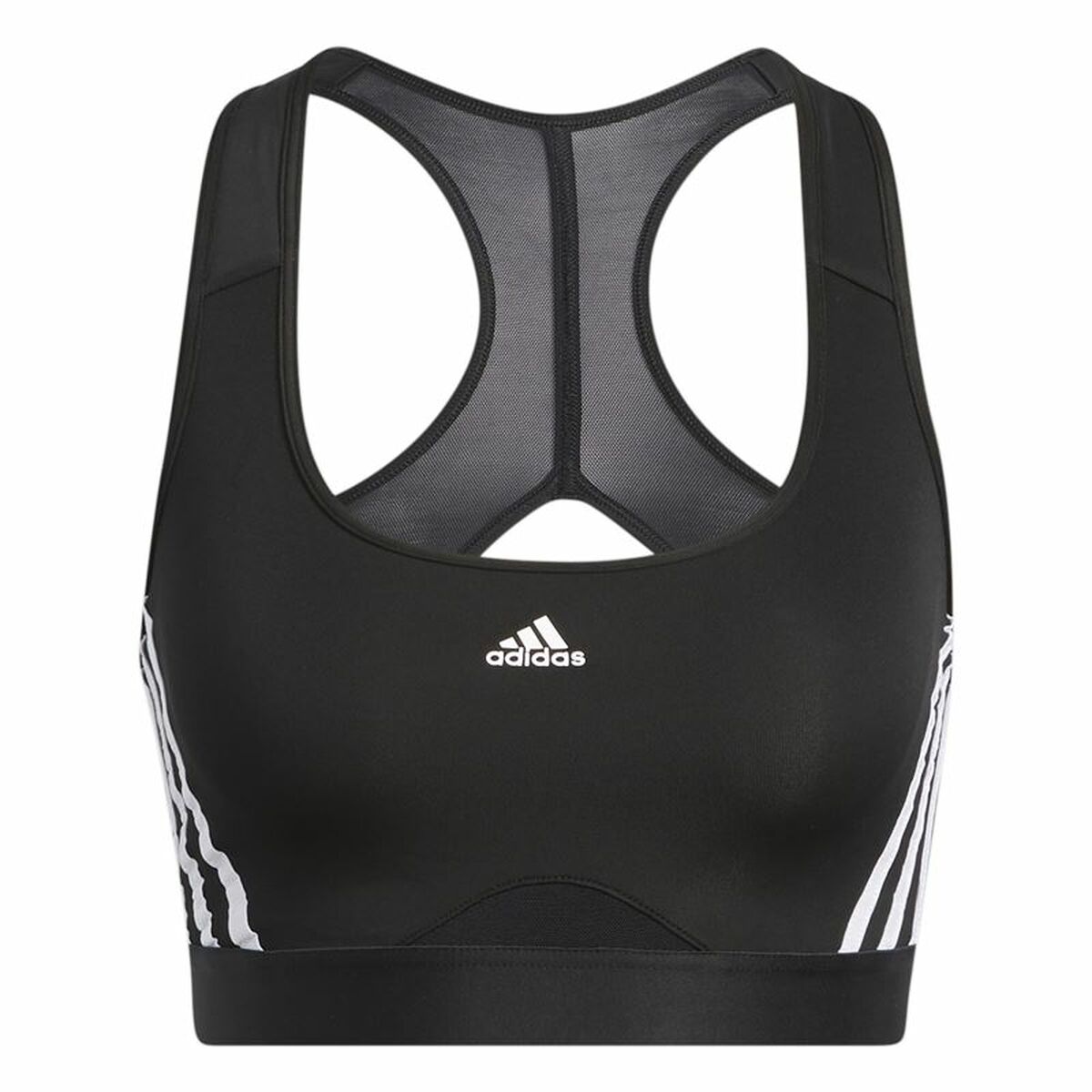 Sujetador Deportivo Adidas Pwr Ms 3S Negro
