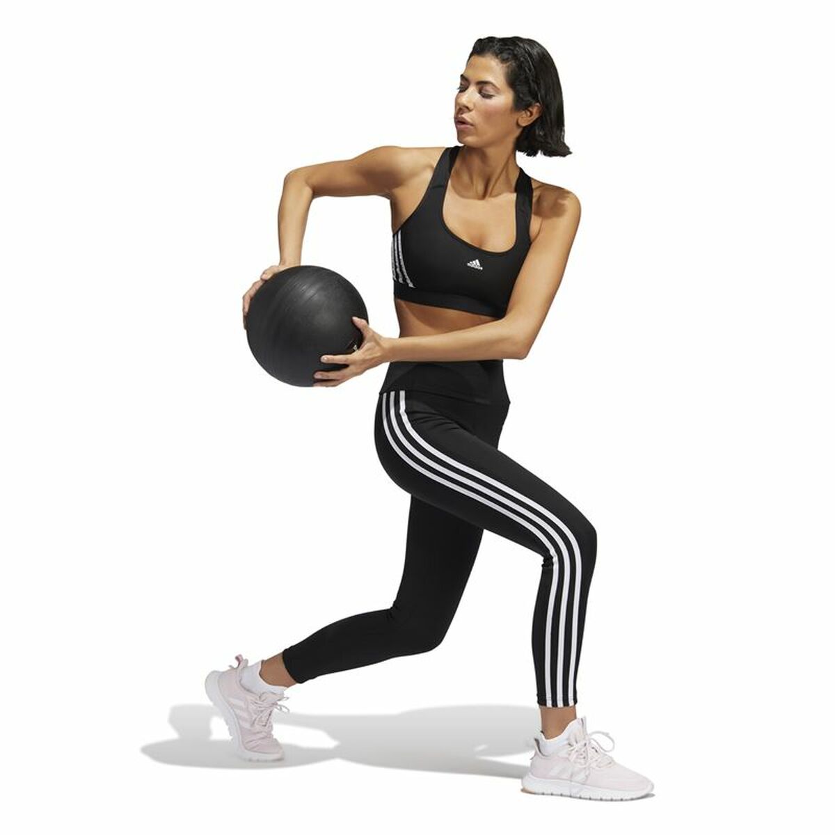 Sujetador Deportivo Adidas Pwr Ms 3S Negro