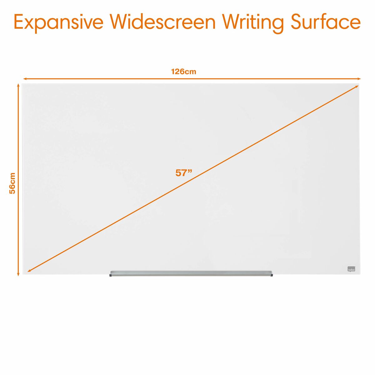 Pizarra magnética Nobo Impression Pro Blanco Cristal 126 x 71 cm