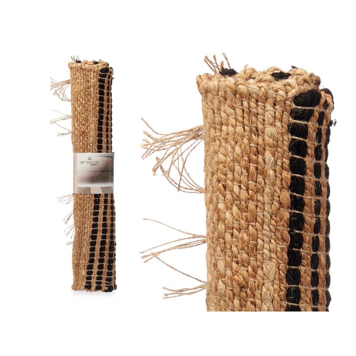 Alfombra Gift Decor Negro Natural 60 x 90 cm (12 Unidades)