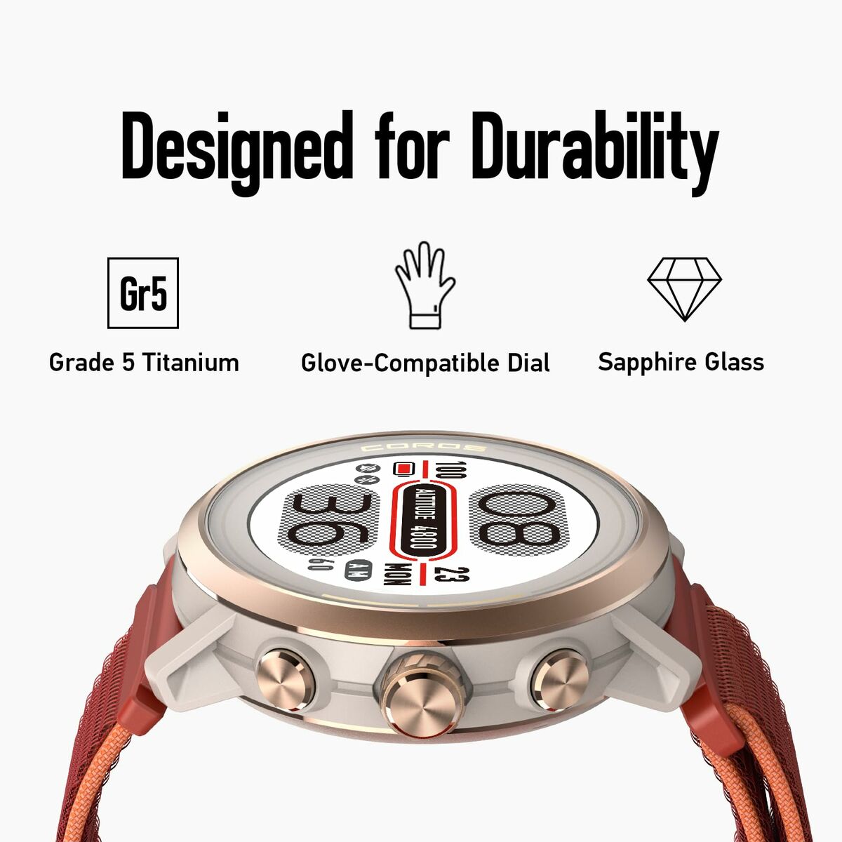 Smartwatch Coros WAPX2-PNK Negro Rosa 1,2"