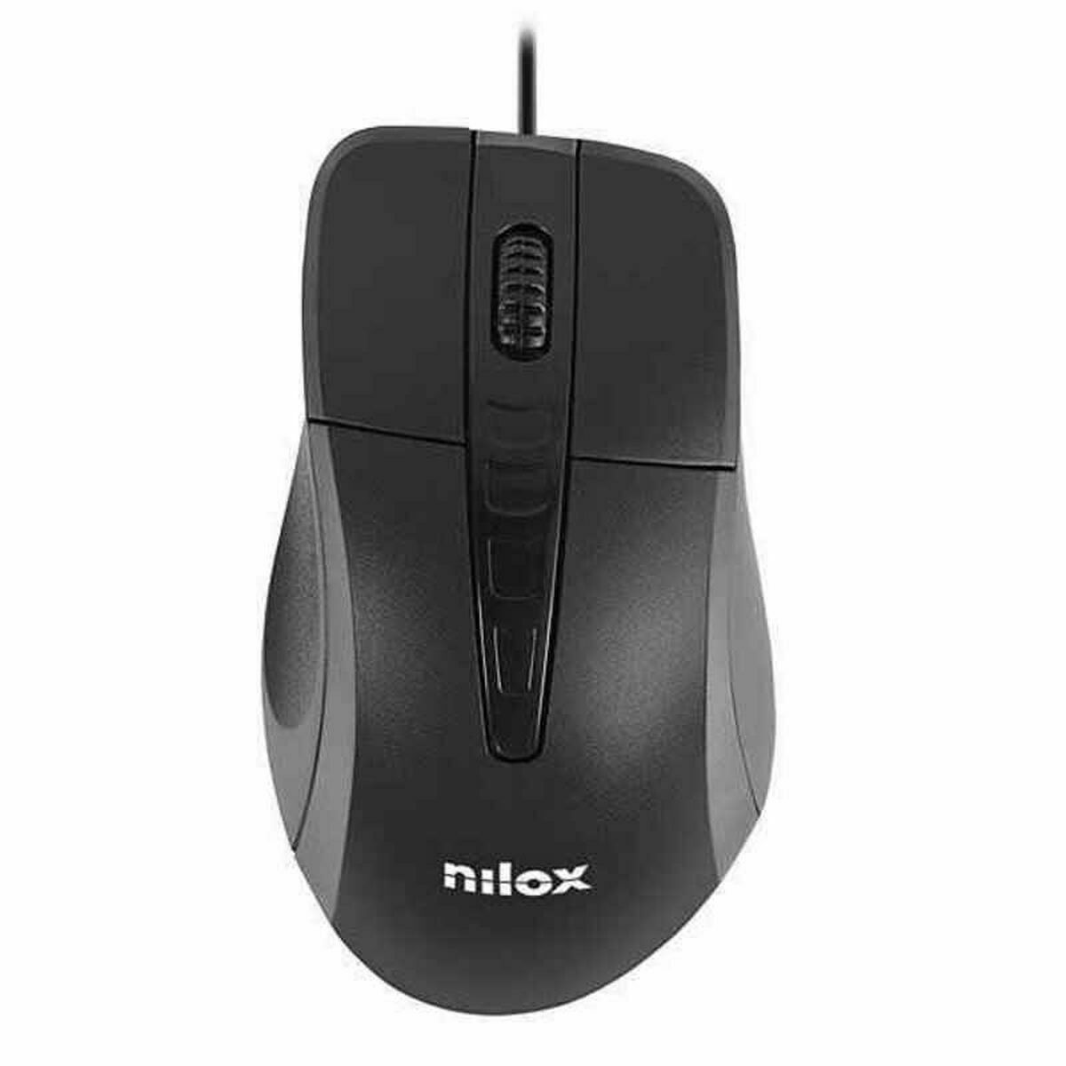 Ratón Óptico Nilox MOUSB1001 Negro 1000 dpi