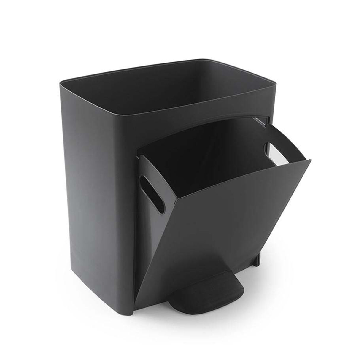 Cubo de Basura para Reciclaje SP Berner Antracita 10 L 30 L x 2 Plástico 3 Compartimentos (1 unidad)