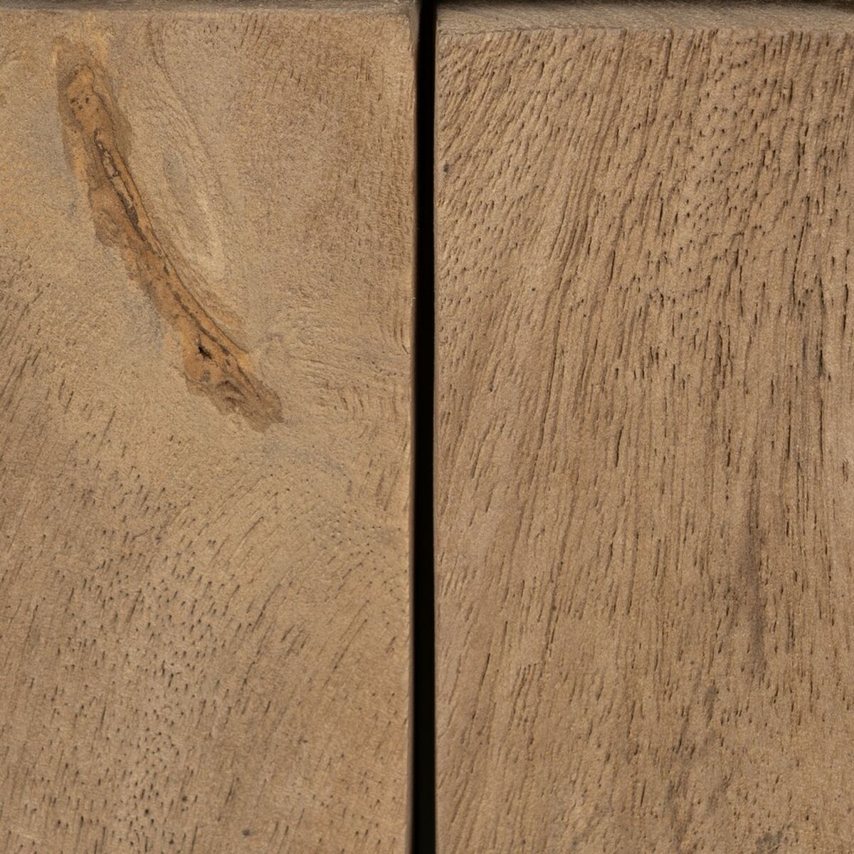 Mueble Auxiliar BURNIE Negro Natural Cristal Madera de mango 81 x 41 x 83 cm