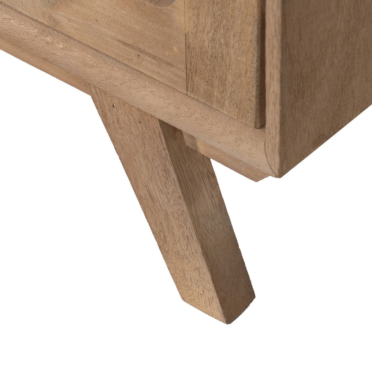 Mueble Auxiliar BURNIE Negro Natural Cristal Madera de mango 81 x 41 x 83 cm