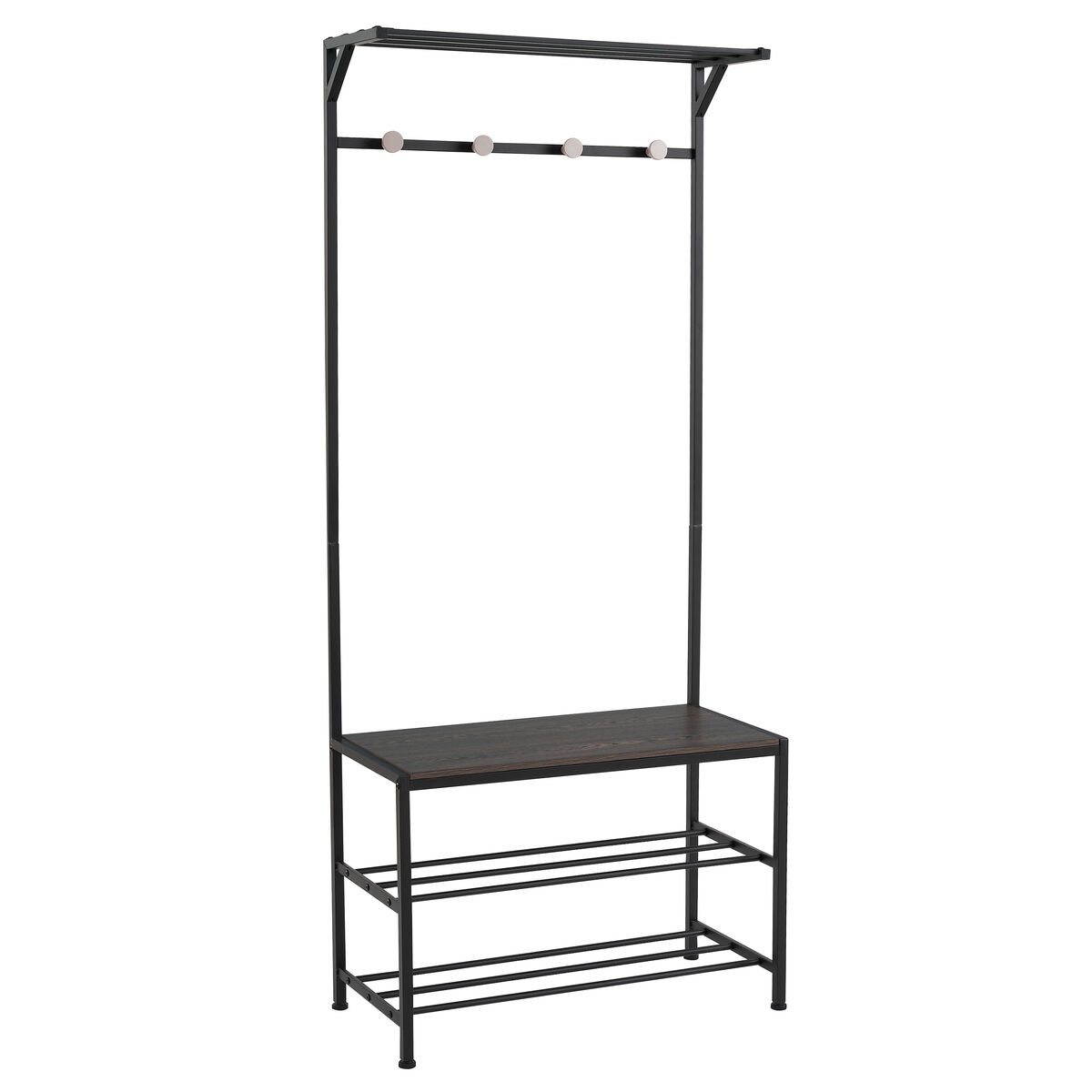 Perchero Negro Hierro 76,2 x 35 x 177,5 cm