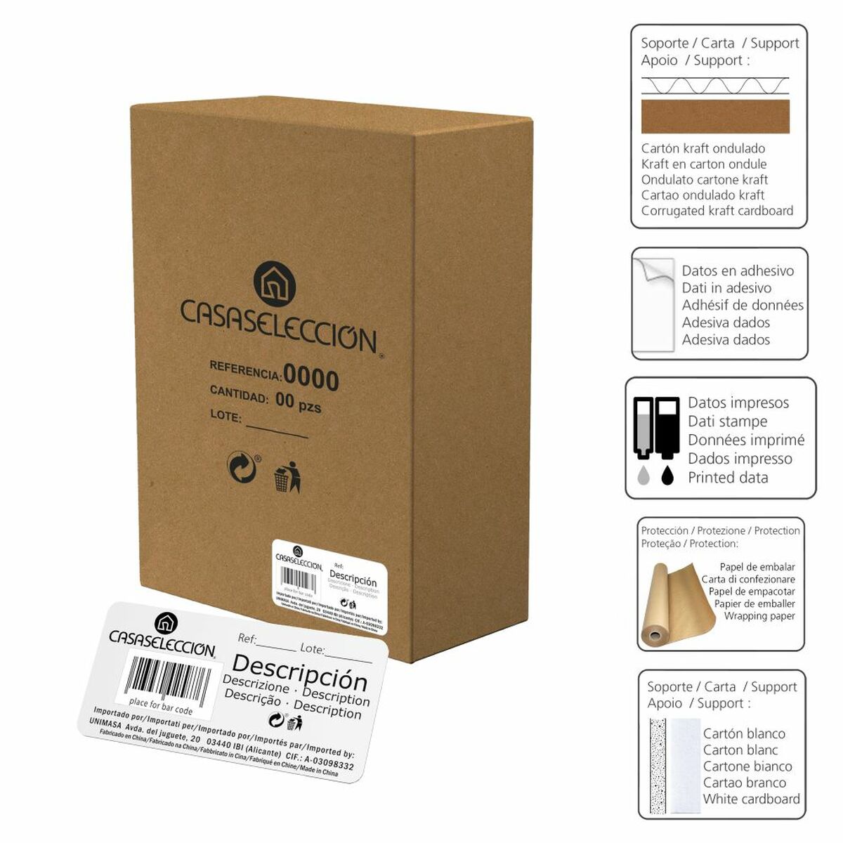 Mesa auxiliar COUNTRIES WORLD Blanco Negro mate 120 x 60 x 75 cm