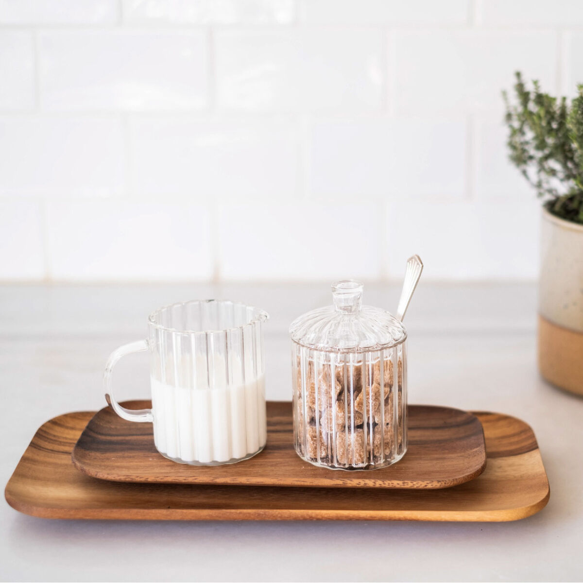 Lechera y azucarero Andrea House 3 Piezas