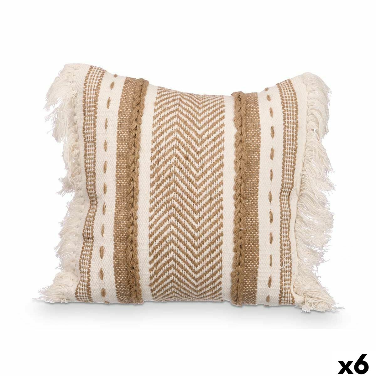 Cojín Gift Decor Marrón Natural 45 x 16 x 45 cm (6 Unidades)