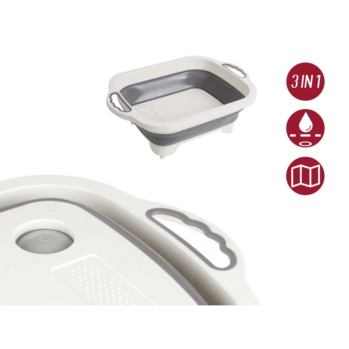 Tabla de cortar Kinvara Blanco Gris 29,8 x 5 x 40 cm (6 Unidades)