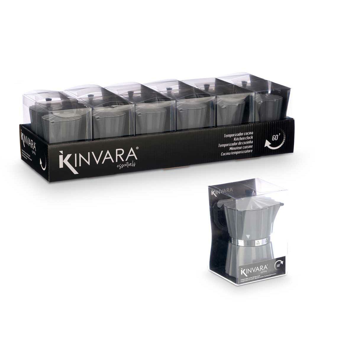 Temporizador de Cocina Kinvara 9 x 10,5 x 6,5 cm (12 Unidades)