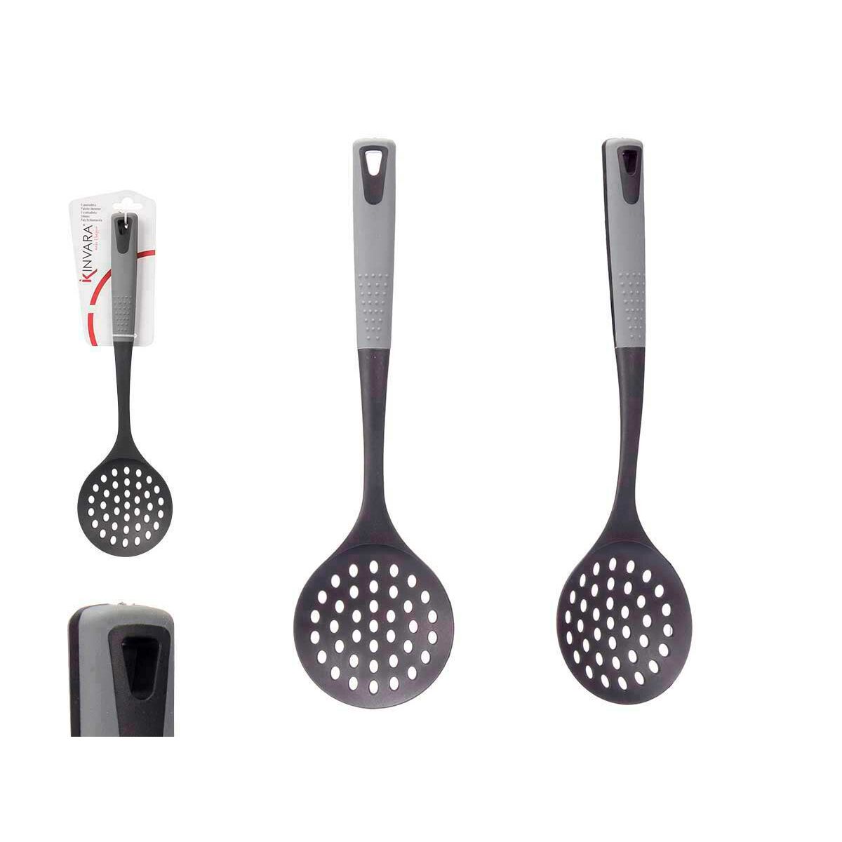 Espumadera Kinvara Negro Gris TPR PBT 10 x 35 x 2 cm (12 Unidades)