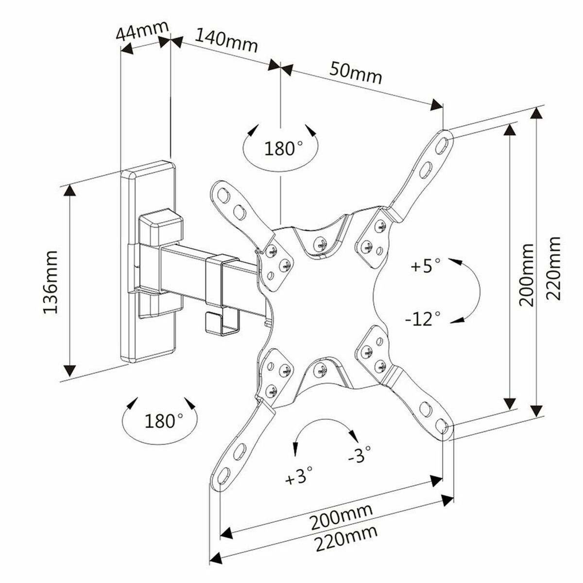 Soporte de Pared Ewent EW1521 20 kg