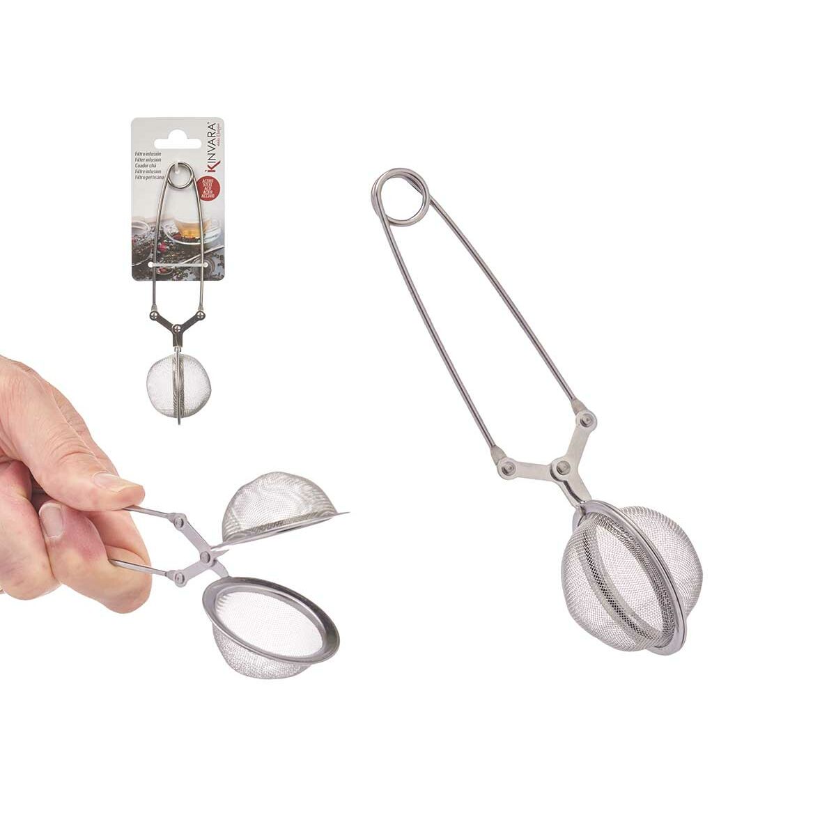 Infusor Kinvara Metal Acero Inoxidable Acero 5 x 16 x 5,3 cm (12 Unidades)