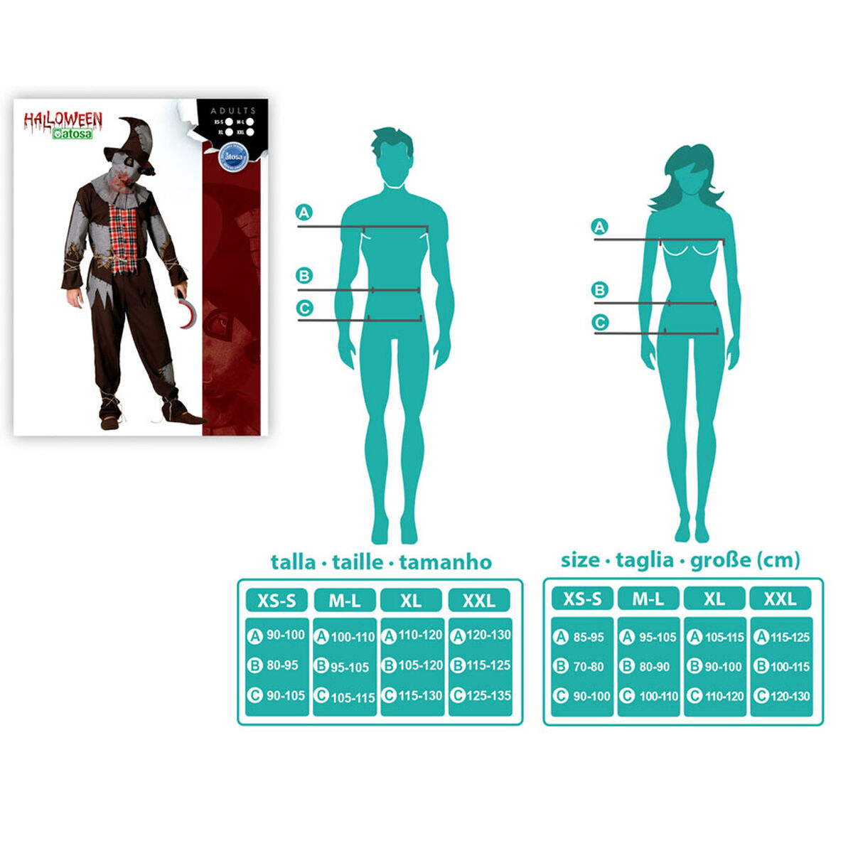 Disfraz para Adultos Espantapájaros XL