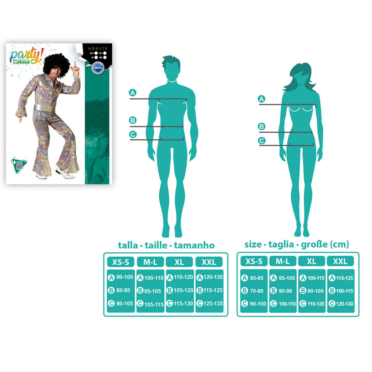 Disfraz para Adultos Disco