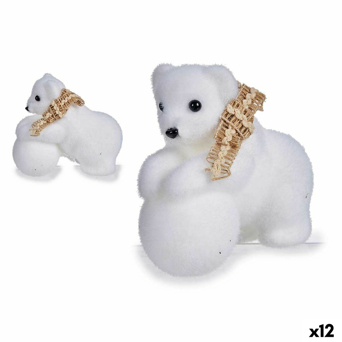 Adorno Navideño Krist+ Blanco 8 x 11 x 14 cm (12 Unidades)