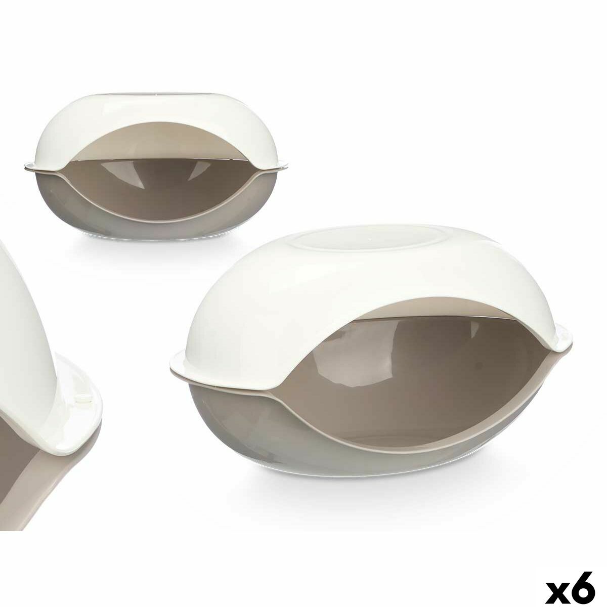 Cama para mascota Mascow Blanco Gris Plástico 58 x 32 x 37 cm 6 Unidades